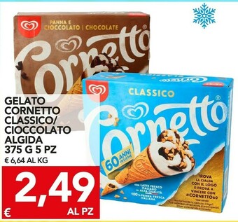 TuoDi Algida Cornetto Classico Con Latte Fresco Italiano Di Alta Qualità 75 G 375 G(ml) offerta