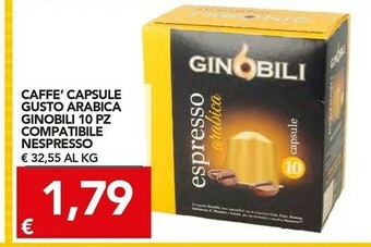 TuoDi Ginobili Caffe Capsule Gusto Arabica Compatibile Nespresso offerta