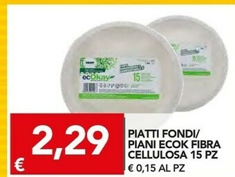 TuoDi Piatti Fondi/ Piani Ecok Fribra Cellulosa offerta