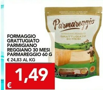 TuoDi Parmareggio Parmigiano Reggiano 30 Mesi Grattugiato 60 G(ml) offerta