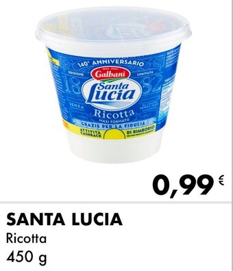 Iper Tosano Santa Lucia Ricotta 450 g offerta