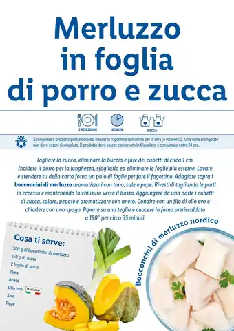 Lidl Merluzzo in foglia di porro e zucca offerta