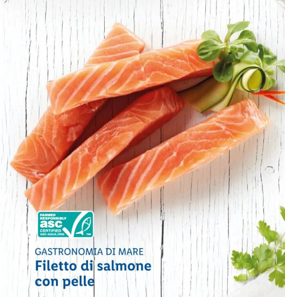 Lidl Gastronomia di Mare Filetto di salmone con pelle offerta