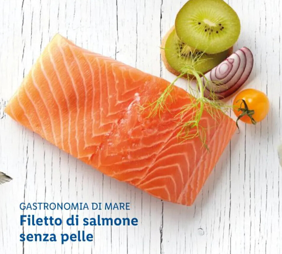 Lidl Gastronomia di Mare Filetto di salmone senza pelle offerta