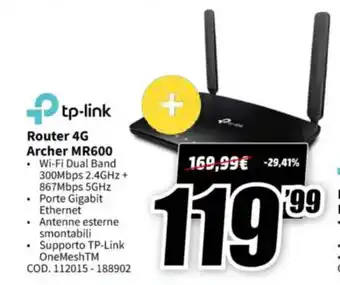 MediaWorld tp-link Router 4G Archer MR600 offerta