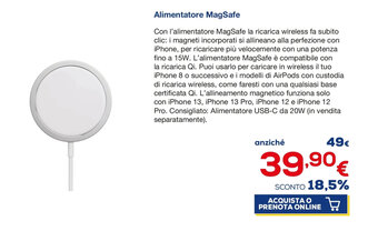 Euronics Alimentatore MagSafe offerta