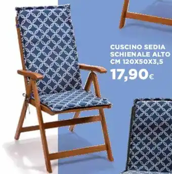 Coop Cuscino Sedia Schienale Alto cm 120x50x3,5 offerta