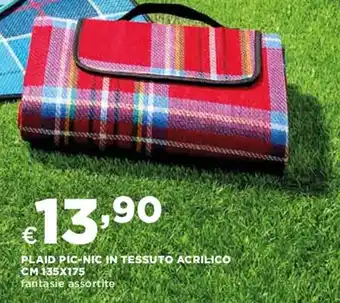 Plaid Pic-Nic in Tessuto Acrilico cm 135x175