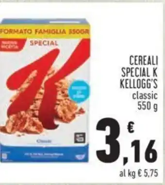 Conad Kellogg's Cereali Special K classic 550 g offerta