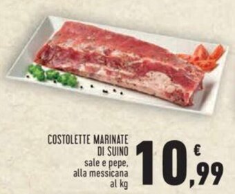 Conad Costolette Marinate Di Suino sale e pepe, alla messicana al kg offerta