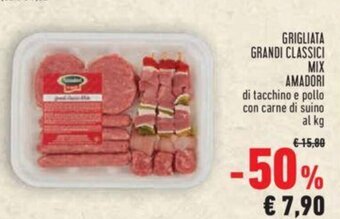Conad Grigliata Grandi Classici Mix Amadori di tacchino e pollo con carne di suino al kg offerta