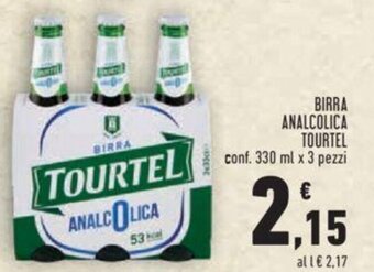 Conad Birra Analcolica Tourtel conf. 330 ml x 3 pezzi offerta