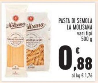 Conad La Molisana Pasta Di Semola vari tipi 500 g offerta