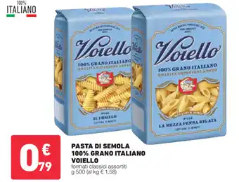 Voiello 100% Grano Italiano Pasta di Semola 500g