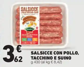 Eurospesa Salsicce con Pollo, Tacchino e Suino 430g offerta