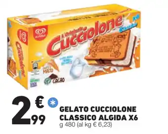 Eurospesa Algida Cucciolone Classico Gelato x6 480g offerta