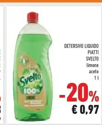 Conad Svelto 8717163934159 Detersivo Per Piatti Gel 1000 Ml offerta