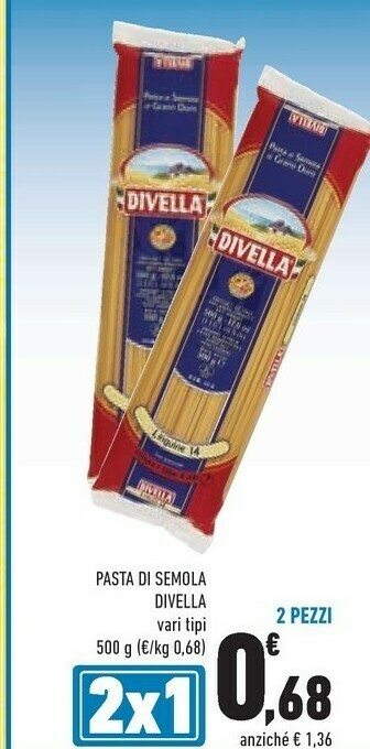 Conad Divella Pasta Di Semola offerta