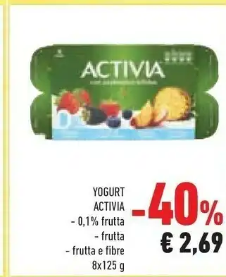 Conad Superstore Danone Activia Fibre Kiwi Cereali 125 G(ml) offerta