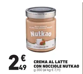 Eurospesa Nutkao Crema Al Latte con Nocciole 350g offerta