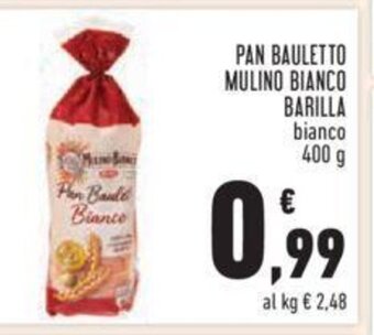 Conad Pan Bauletto Mulino Bianco Barilla bianco 400 g offerta