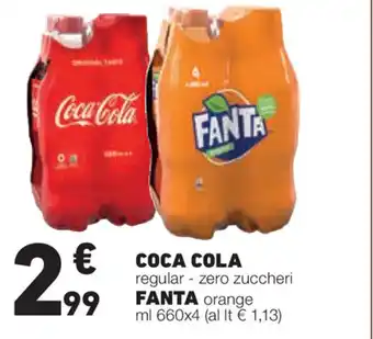 Eurospesa Coca-Cola e Fanta 660ml x 4 offerta