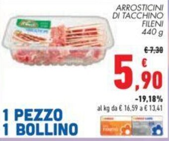 Conad Arrosticini Di Tacchino Fileni 440 g offerta