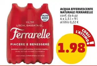 PENNY Ferrarelle Acqua Effervescente Naturale conf. da 6 pz offerta