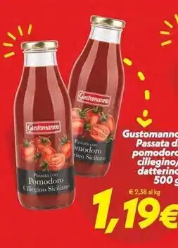 Iper Super Conveniente Gustomanno passata di pomodoro ciliegino offerta