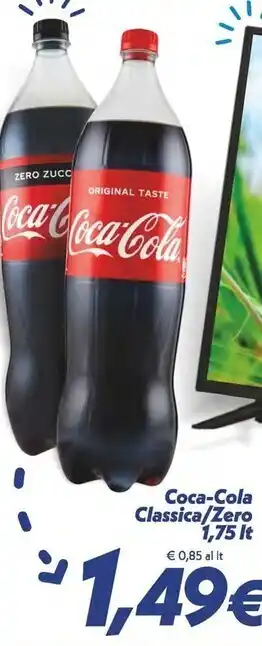 Iper Super Conveniente Coca cola classica/zero 1,75 lt offerta