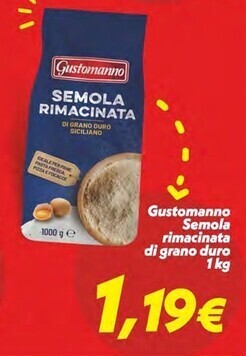 Iper Super Conveniente Gustomanno semola rimacinata di grano duro offerta