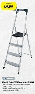 ALDI Workzone scala domestica a 4 gradini offerta