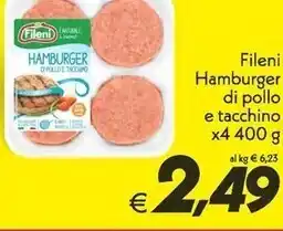 Fileni hamburger di pollo e tacchino