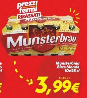 Iper Super Conveniente Munsterbràu - birra blonde offerta
