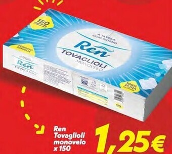 Iper Super Conveniente Ren tovaglioli monovelo x 150 offerta