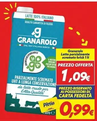 Iper Super Conveniente Granarolo latte parzialmente scremato brick offerta