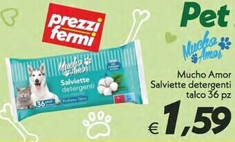 Mucho amor - salviette detergenti talco 36 pz