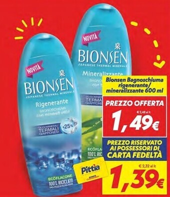 Bionsen bagnoschiuma rigenerante