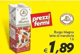 Iper Super Conveniente Borgo magno latte di mandorla offerta