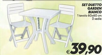 Set duetto garden bianco