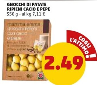 PENNY Gnocchi Di Patate Ripieni Cacio E Pepe 350 g offerta