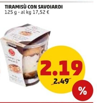 PENNY Tiramisù Con Savoiardi 125 g offerta