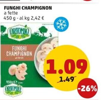 PENNY Funghi Champignon a fette 450 g offerta