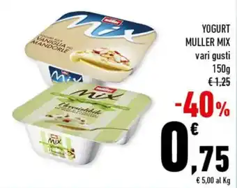 Conad müller mix Yogurt 150g offerta