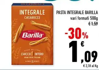 Conad Barilla Pasta Integrale 500g offerta