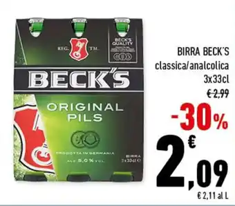 Conad Beck's Birra 3x33cl offerta