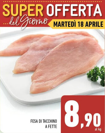 Conad Fesa di Tacchino a fette offerta