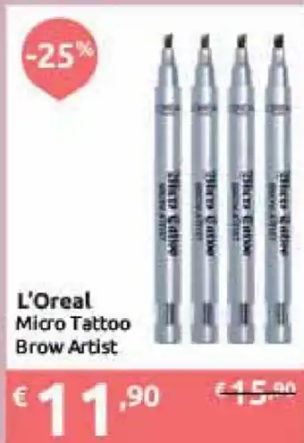 Saponi e profumi L'Oreal Micro Tattoo Brow Artist offerta