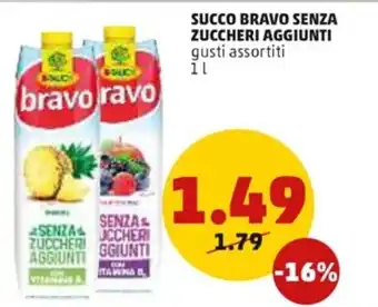 PENNY Succo Bravo Senza Zuccheri Aggiunti 1 l offerta