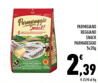 Conad Parmigiano Reggiano Snack Parmareggio 5x20g offerta